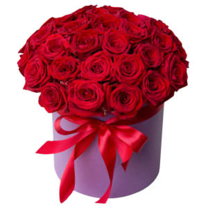 Цветы в коробке "Красные розы"
